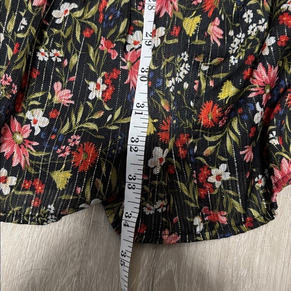 Old Navy Black and Pink Floral Long Sleeve Dress - Picture 2 of 2